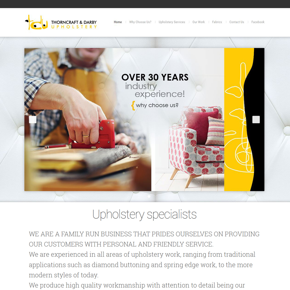 upholstery logo and website