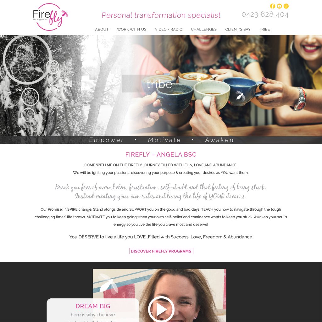 Firefly Lifecoaching custom website